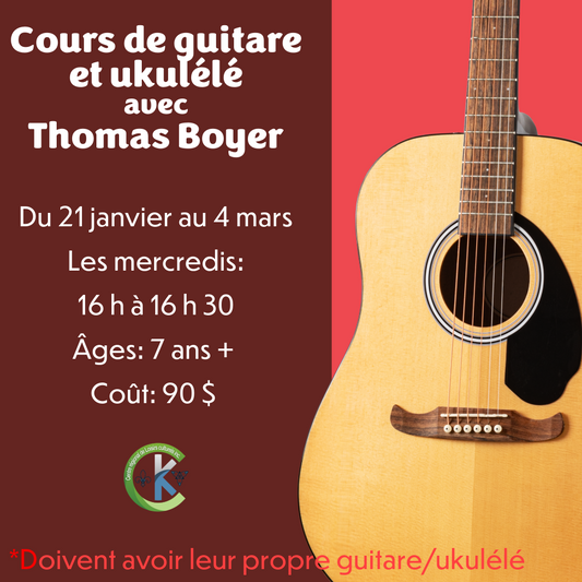 Cours de guitare et ukulélé avec Thomas Boyer