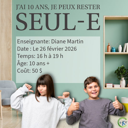 Français - J'ai 10 ans, je peux rester seule-e