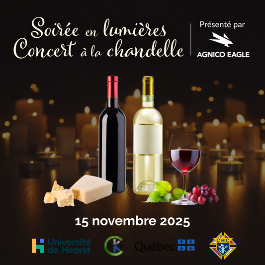 Soirée en lumière : Concert à la chandelle (Levée de fonds de l’Université de Hearst)